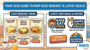 IHOP Eggs Benedict menu with Prices 2026