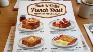 IHOP Thick 'N Fluffy French Toast Menu With Prices 2026