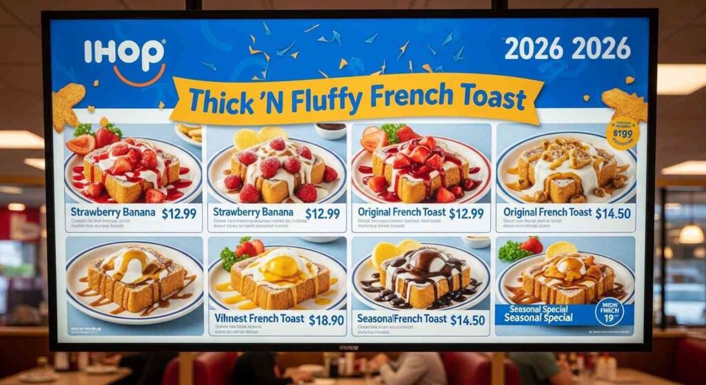 IHOP Thick 'N Fluffy French Toast Menu with Prices 2026 — Complete List